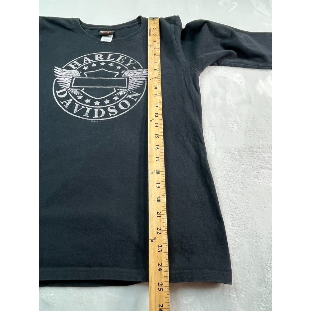 Harley Davidson Womens M Shirt Black Long‎ Sleeve Graphic Print Phoenix, AZ - Picture 6 of 8